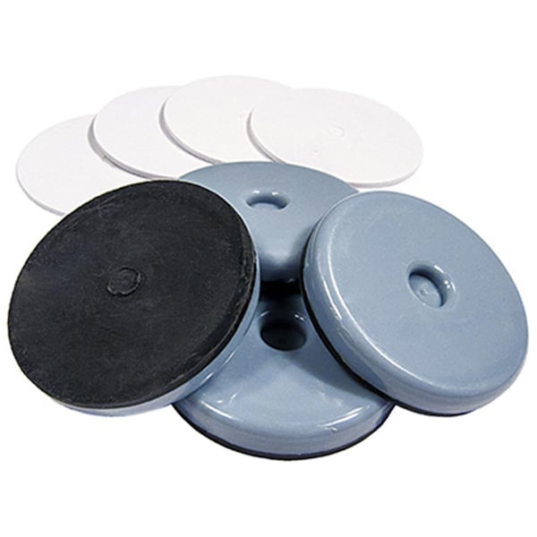 Homepage 1.87 in. TruGuard Round Sliders with Adhesive, Gray Blue, 4PK HO3238179 - main